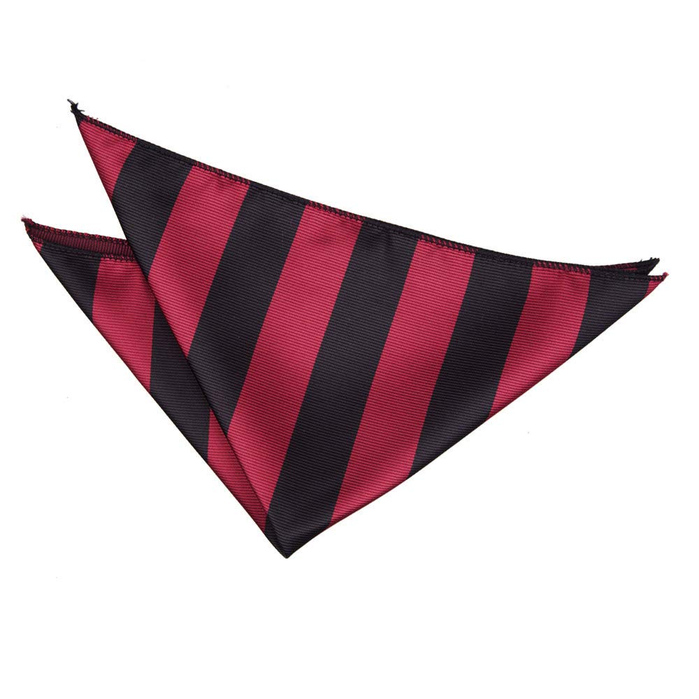 Dqt Men's Striped Burgundy & Black Red Solid Plain Stripe Floral Paisley Polka Dot Pocket Square