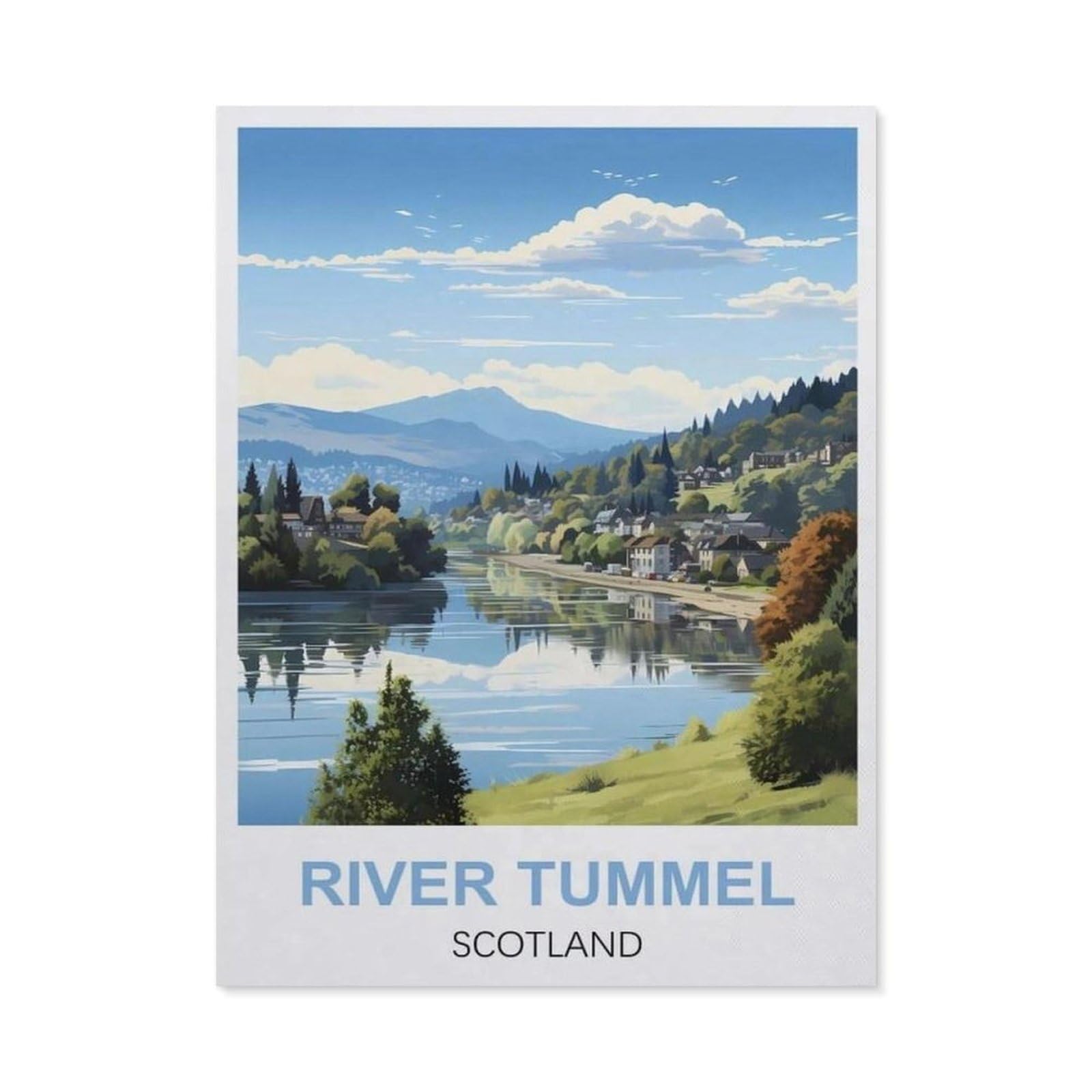 Metal Tin Sign，River Tummel Scotland(15x30cm）