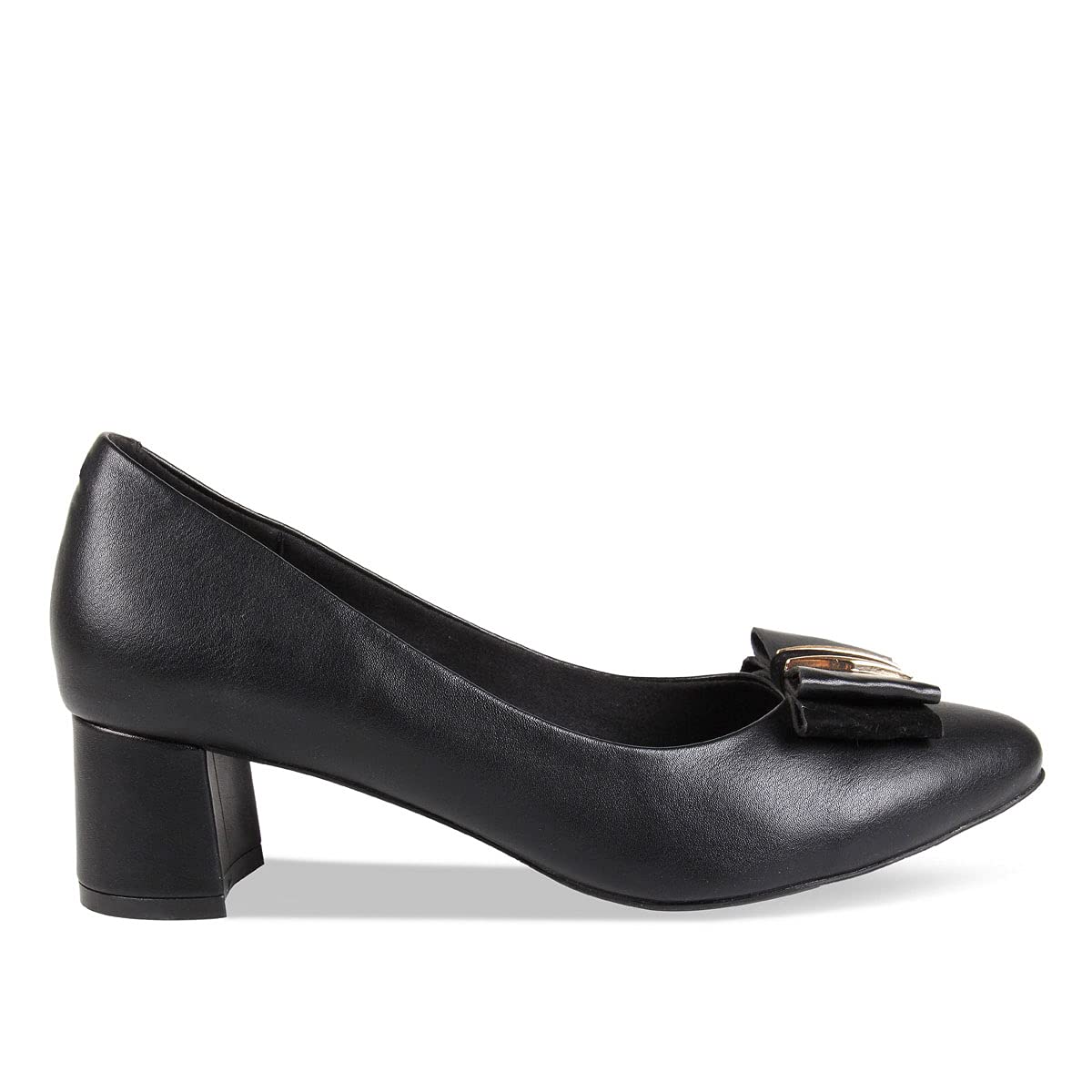 Rocia Womens Black Block Heel Pump with Bow Embellishment (B097K98Z5T) Amazon Price History, Amazon Price Tracker