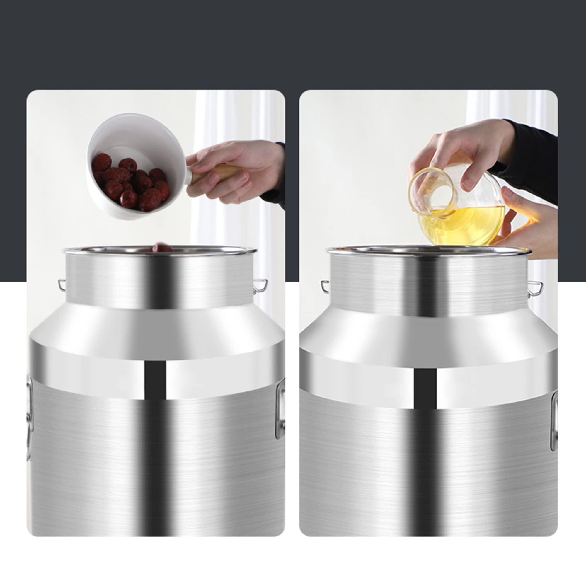 Caraffa Per Latte In Acciaio Inox Orion - Capacità 1,5 Litri, Con Manico, Per Trasporto Alimenti - Foto 7