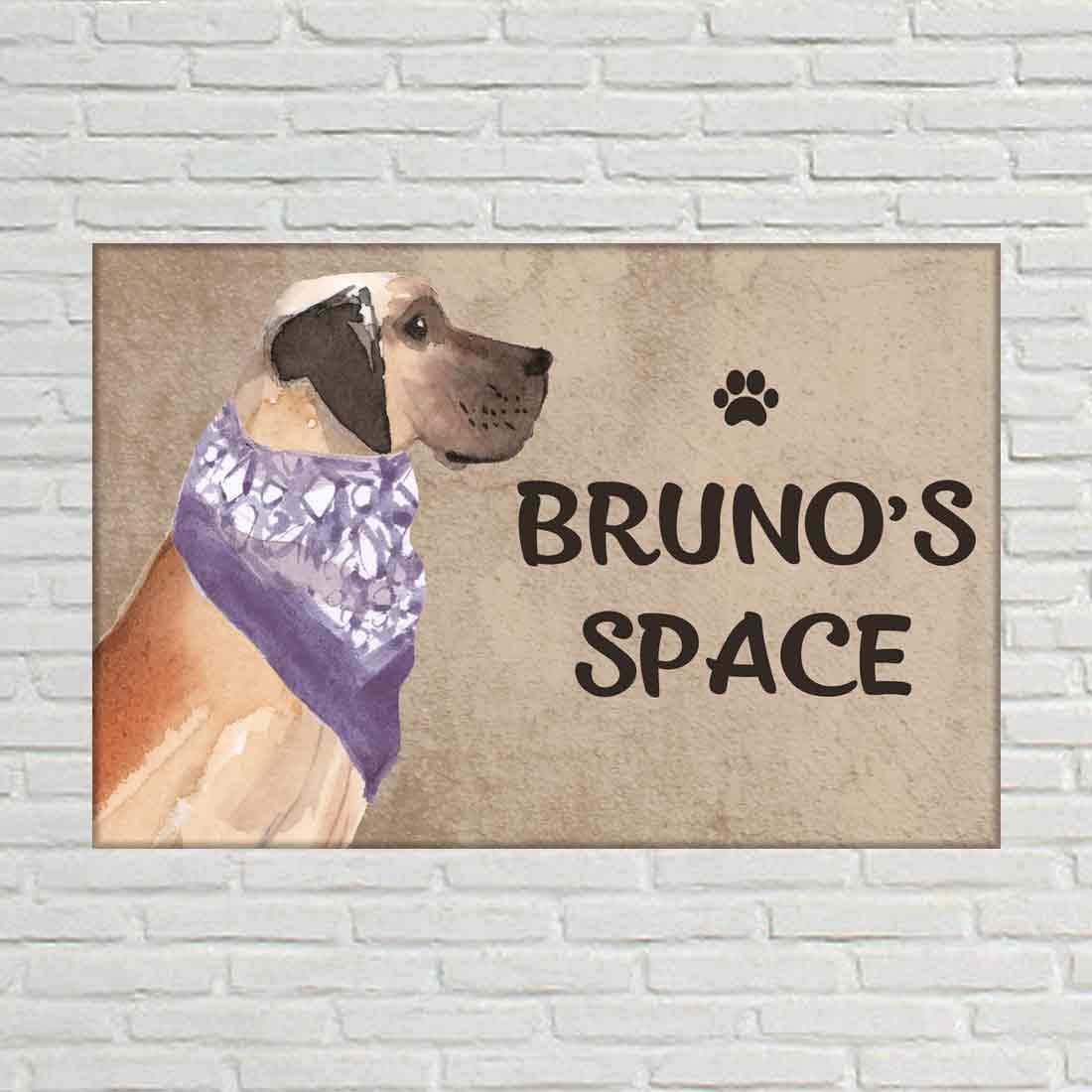 Nutcase - Personalized Beware Of Dog Sign Board - Customized Name Plate - Good Boi-image-44