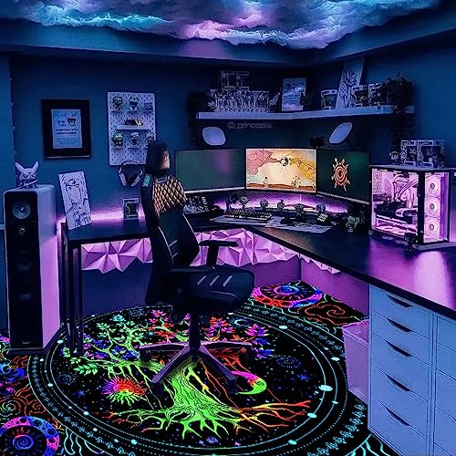 Tapete fluorescente negro UV reactive 70x47 pulgadas miniatura 4