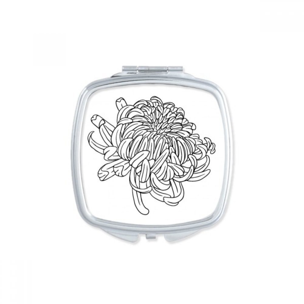 Miroir de poche mignon chrysanthème, idée cadeau pour femme