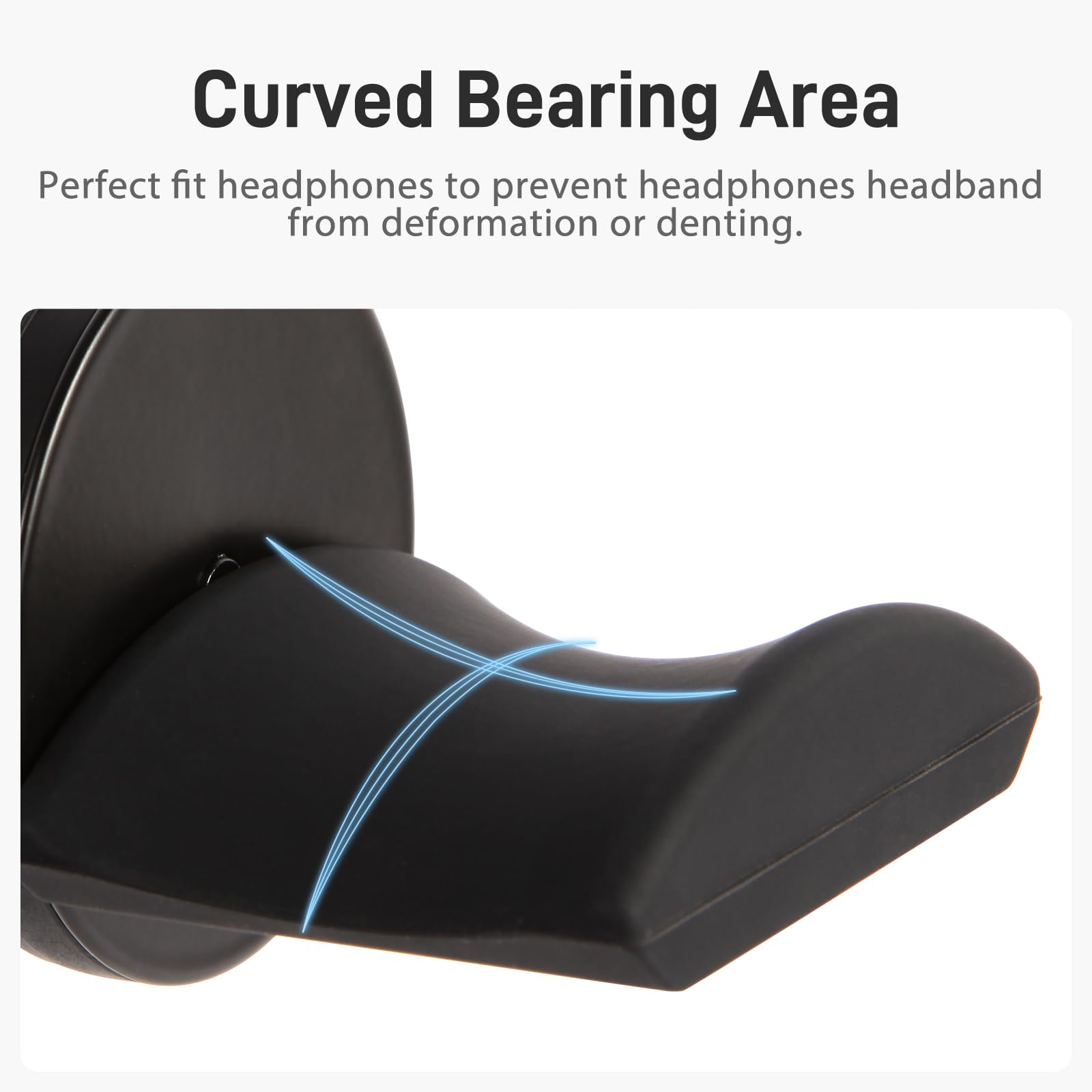 Magnetischer Kopfhörer-Halter, bis zu 13,6 kg, Headset-Haken, Kopfhörer-Aufhänger für Schreibtisch und Tisch, Kopfhörerhalterung mit Gummi-Pad, kompatibel mit allen Computer-/Gaming-Headsets