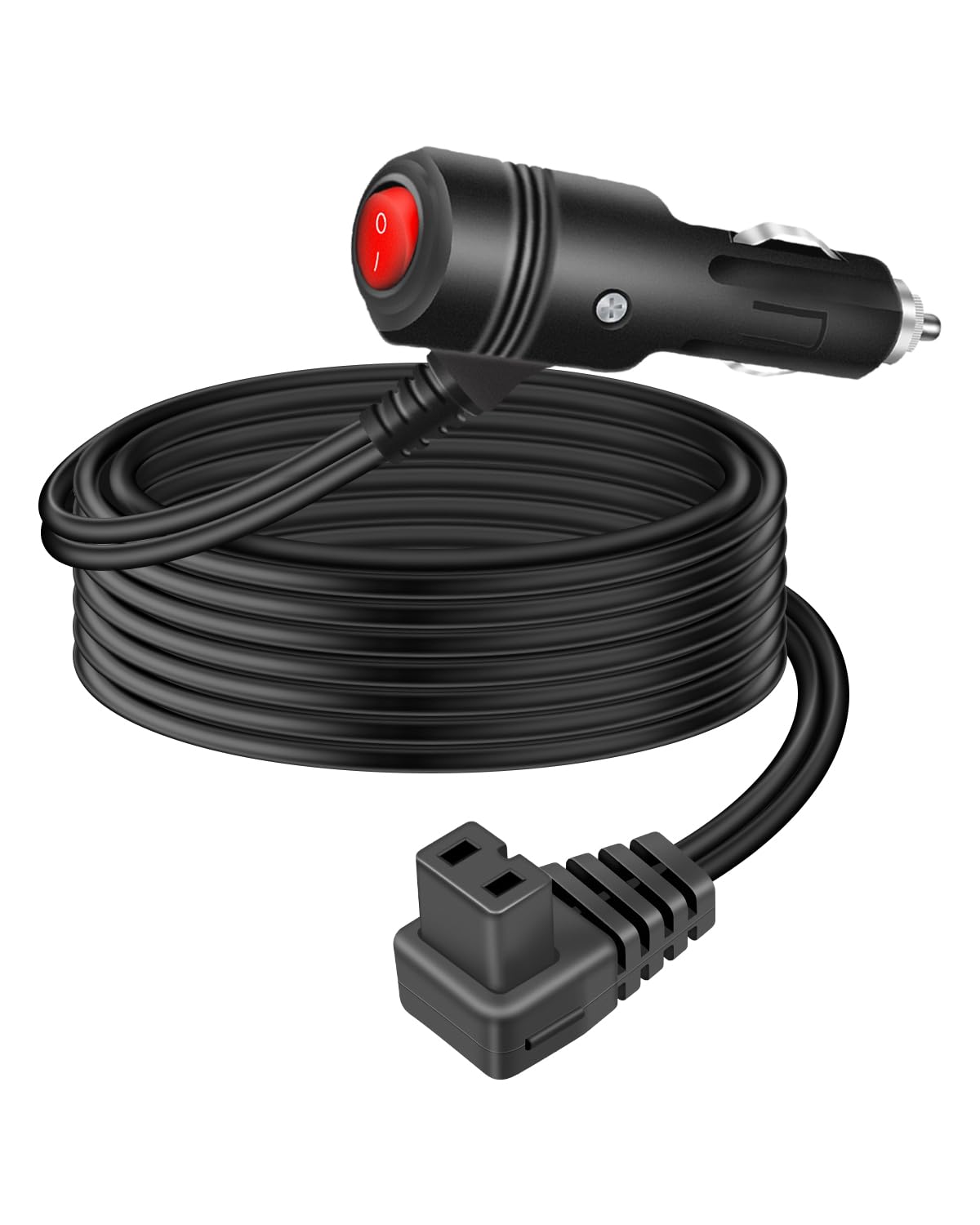 SZPENGC Cordon D'alimentation CC Pour Réfrigérateur De Voiture 12 V/24 V, Prise Allume-cigare à 90 °, Câble D'extension Portable Pour Réfrigérateur/congélateur ICEO, Dometic CFX, AstroAI, ARB, Costway