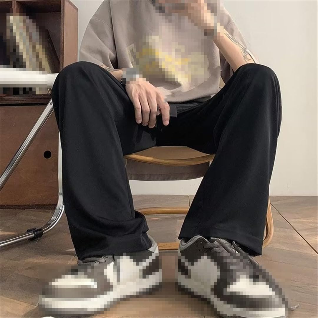 Vogrtcc Pantalones Casuales para Hombres Pantalones con Cordón