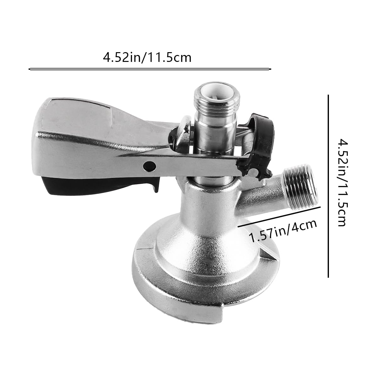 Cabezal de Grifo para Tapa de Barril, Rosca G5/8, Barril Plano, Tipo A, Salida de Cerveza,Grifo de Cerveza de Acero Inoxidable 304 para Bares, restaurantes, Celebraciones Familiares