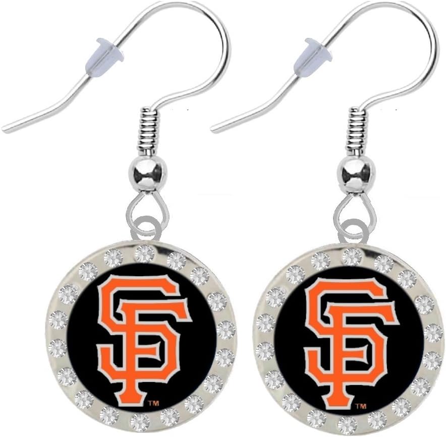 San Francisco Giants Crystal Earrings Pierced