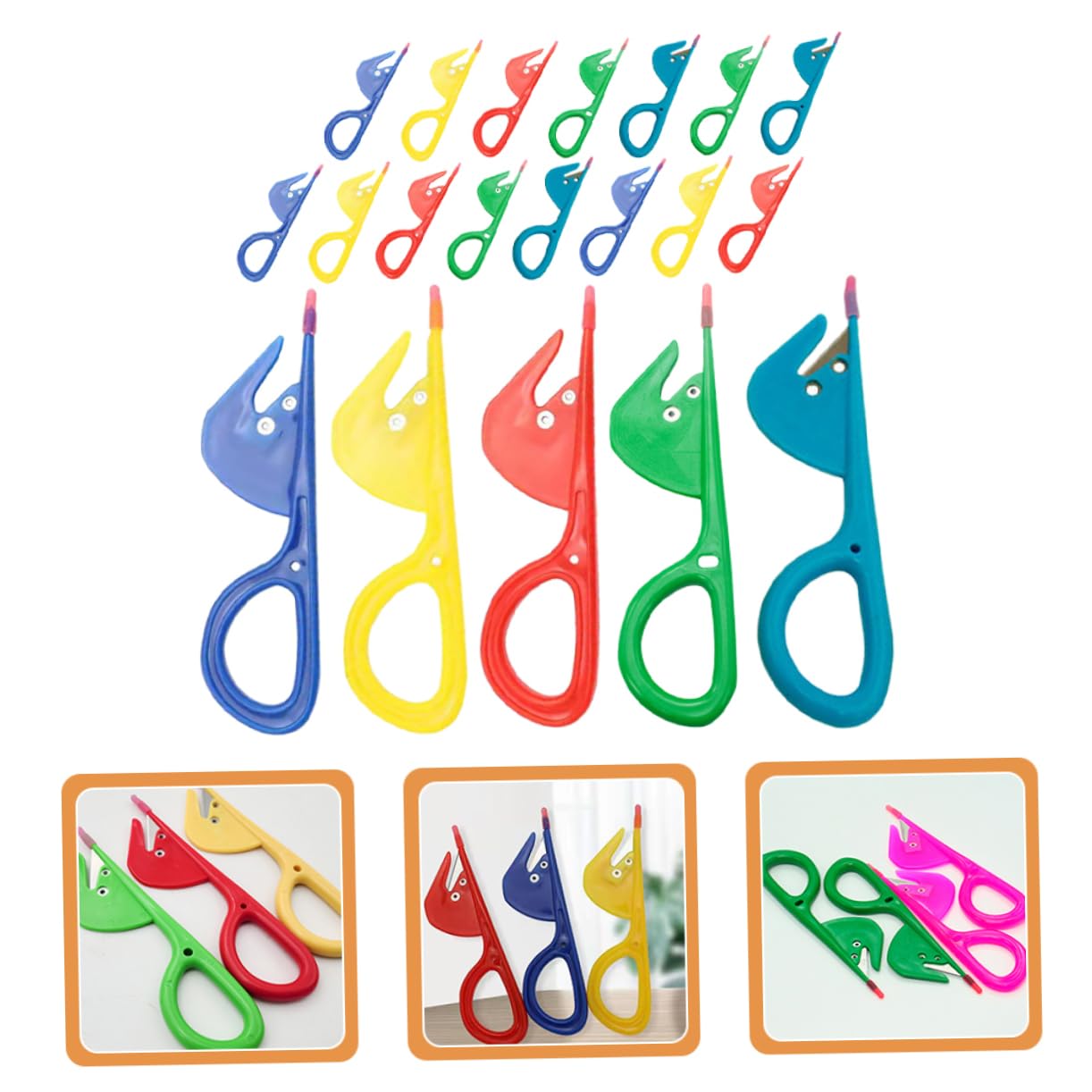 Chef Craft Kitchen Scissors with Stainless Steel Blade, Comfort Grip, Black, 8-inch (Pack of 3)