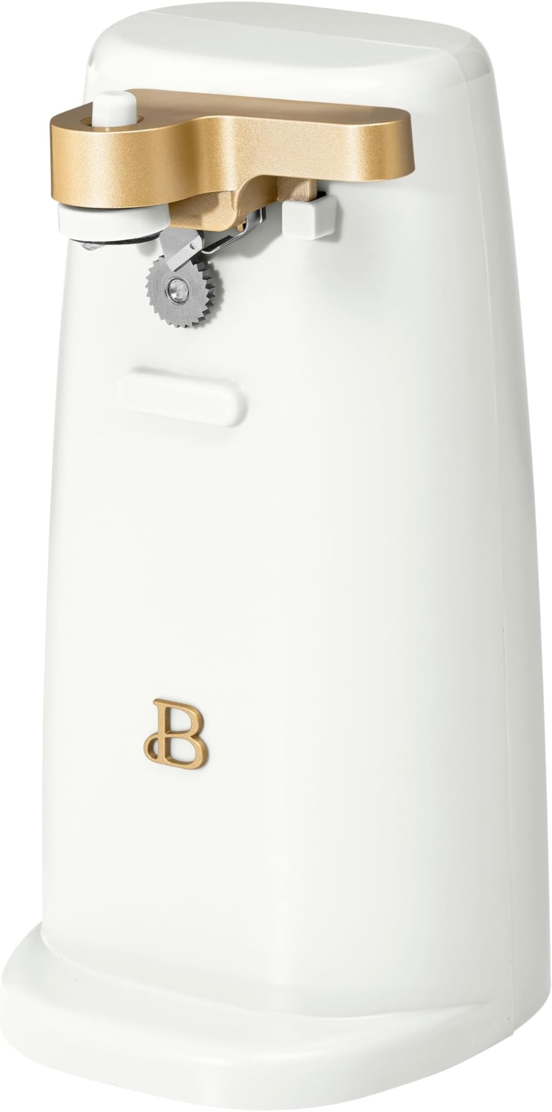 Electric Can Opener by Drew Barrymore, Stainless Steel Blade, Auto-Turn Feature (White Icing), 1