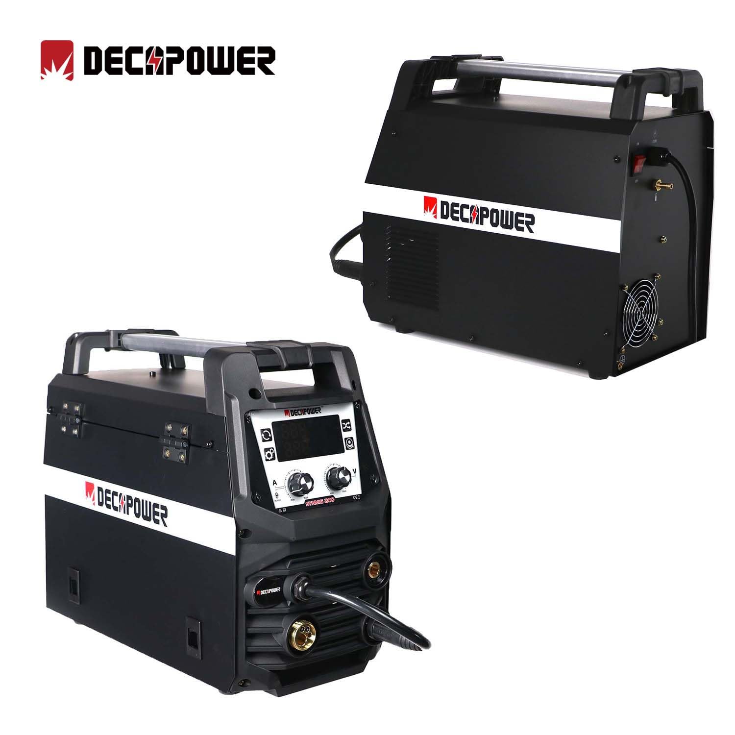 Decapower SYNMIG 200A Poste a Souder MIG avec san gaz Synergie MMA MIG MAG FLUX LIFT TIG 4 en 1 Équipement de soudage (PACK2)