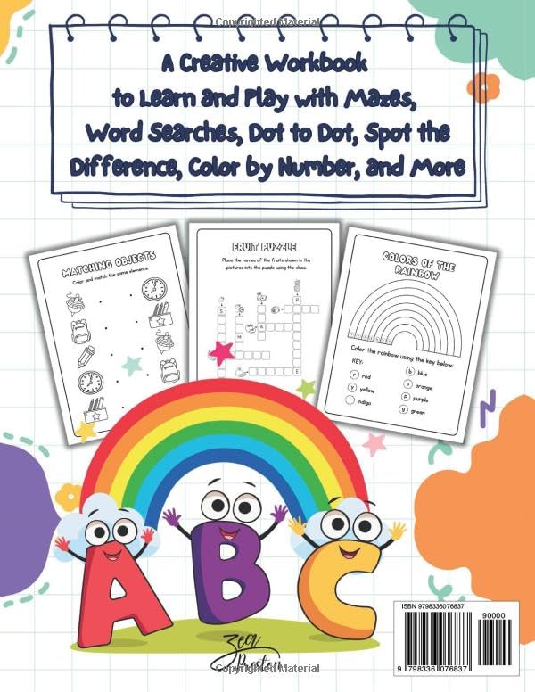 Fun Activity Book For Kids Ages 6-8: A Creative Workbook to Learn and Play with Mazes, Word Searches, Dot to Dot, Spot the Difference, Color by Number, and More. image 3