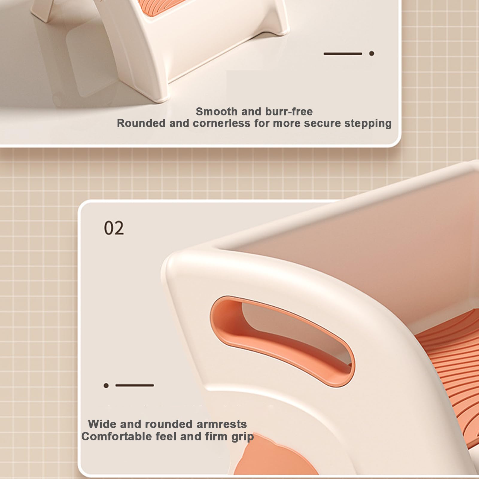 Kinderschritthocker, Kinder Badezimmer Stufe Stuhl Faltbar 2 Stufenhocker | Anti-Rutsch-Leiter, leichtes Werkzeug für Toilettenköpfchen-Training