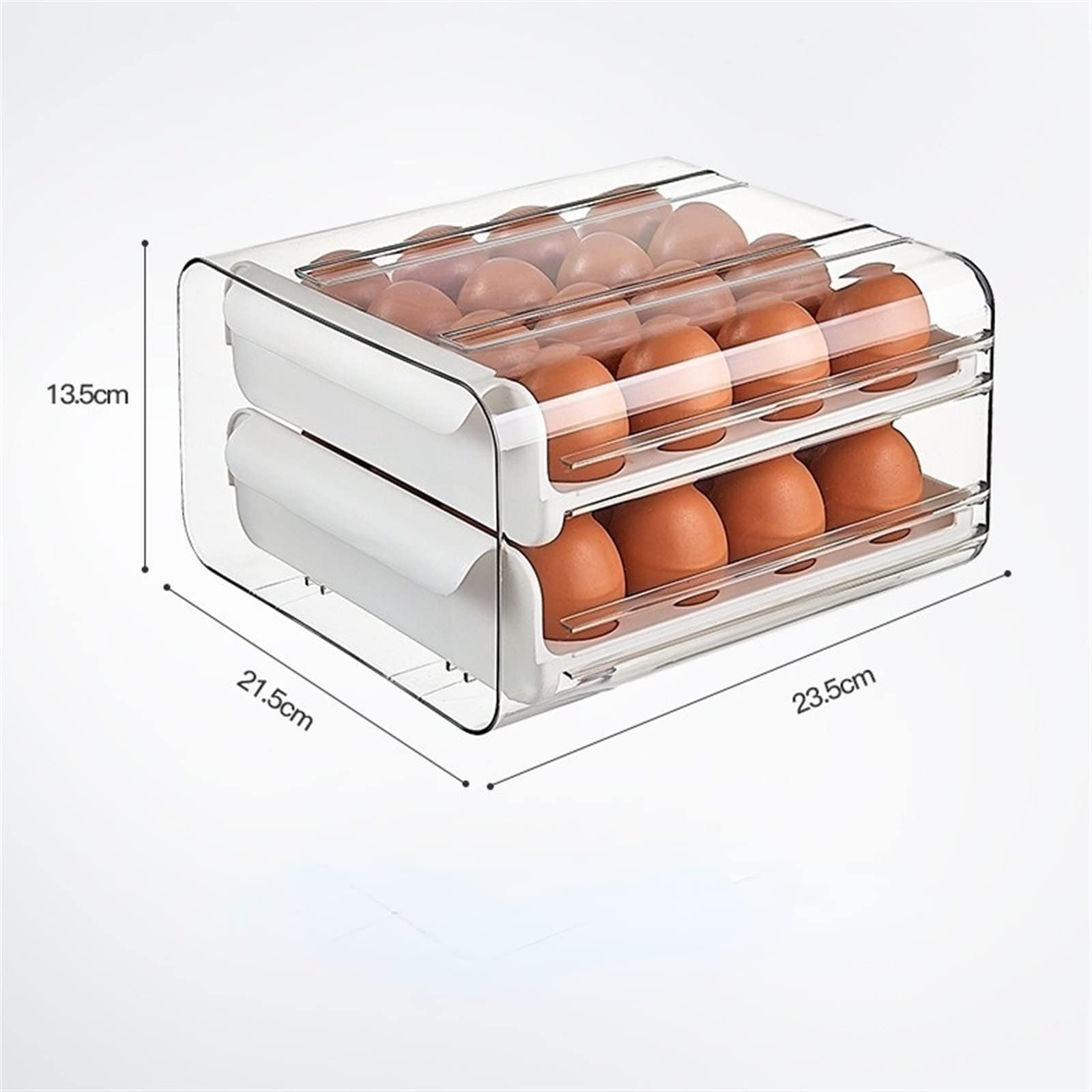 Cubo de Huevos para refrigerador 32 cajón de Huevos de celosía Soporte Organizador de Nevera Caja de Almacenamiento Transparente refrigerador de Cocina