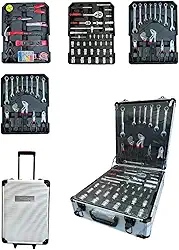Maleta De Ferramentas 186 Peças Com Rodinha E Fechadura