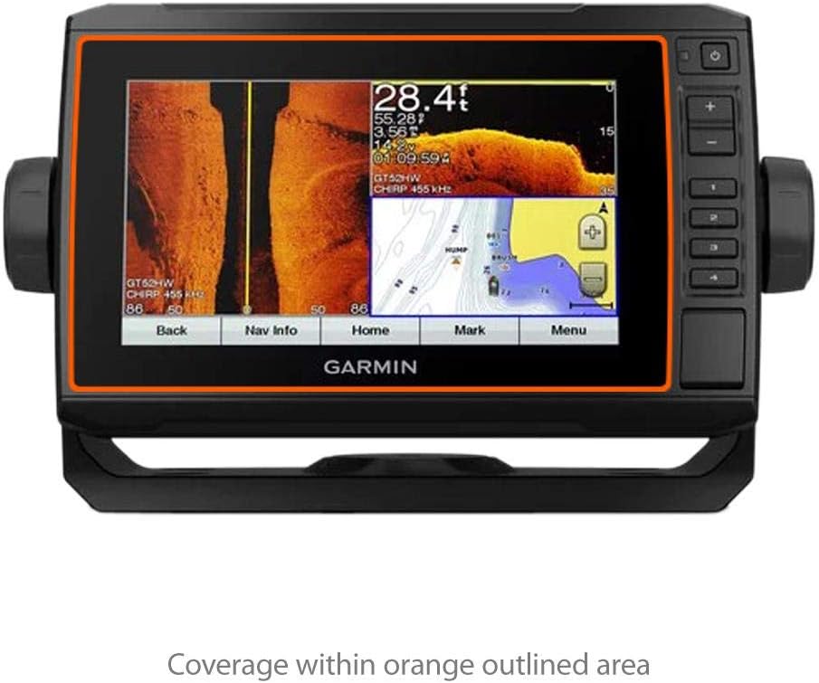 boxwave screen protector compatible with garmin echomap plus 73sv screen protector by boxwave cleartouch crystal 2 pack hd film skin shields