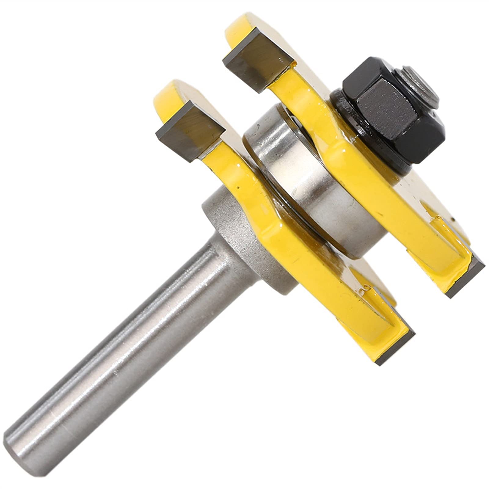 DINGGUANGHE-CUP 2pcs 8mm Shank Router Bit Tongue and Groove T-Slot Carbide Milling Cutters for Woodwork Cutting Tools Steel