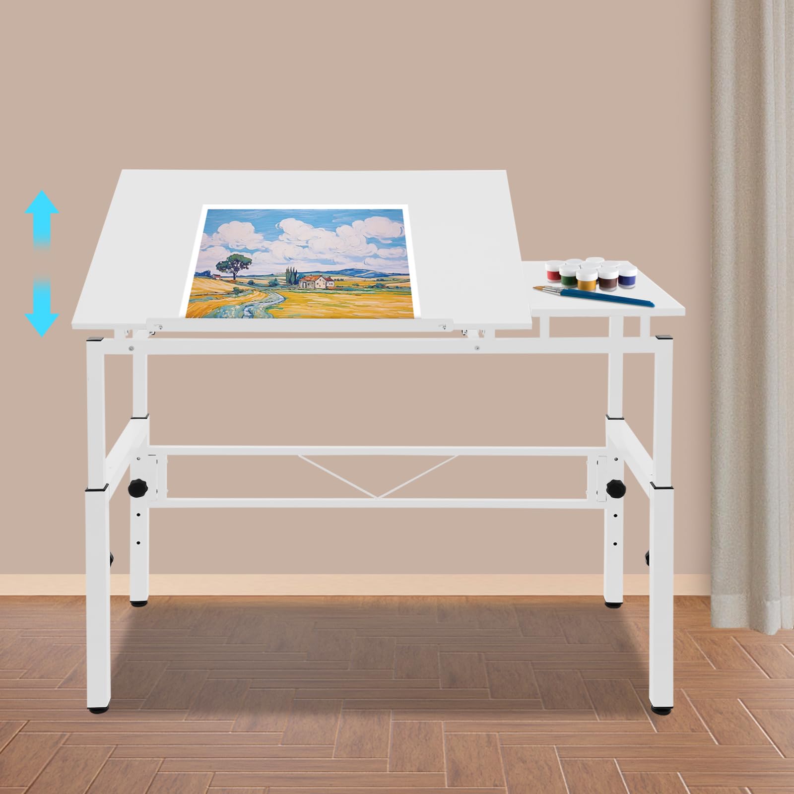 CURIEUYU Tabletop Drawing Desk, Adjustable Drafting Table, Painting Studio Design Work Station, for Artist Painters Drawing, Crafting, Reading, Writing, Home Office