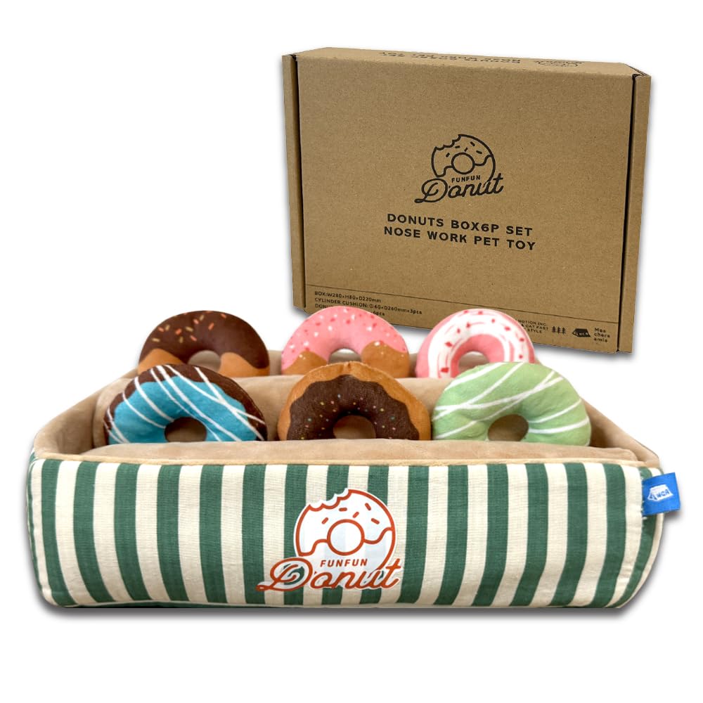 Amazon | 犬用おもちゃ【ドーナツ6点セット / ボックス】ストレス解消