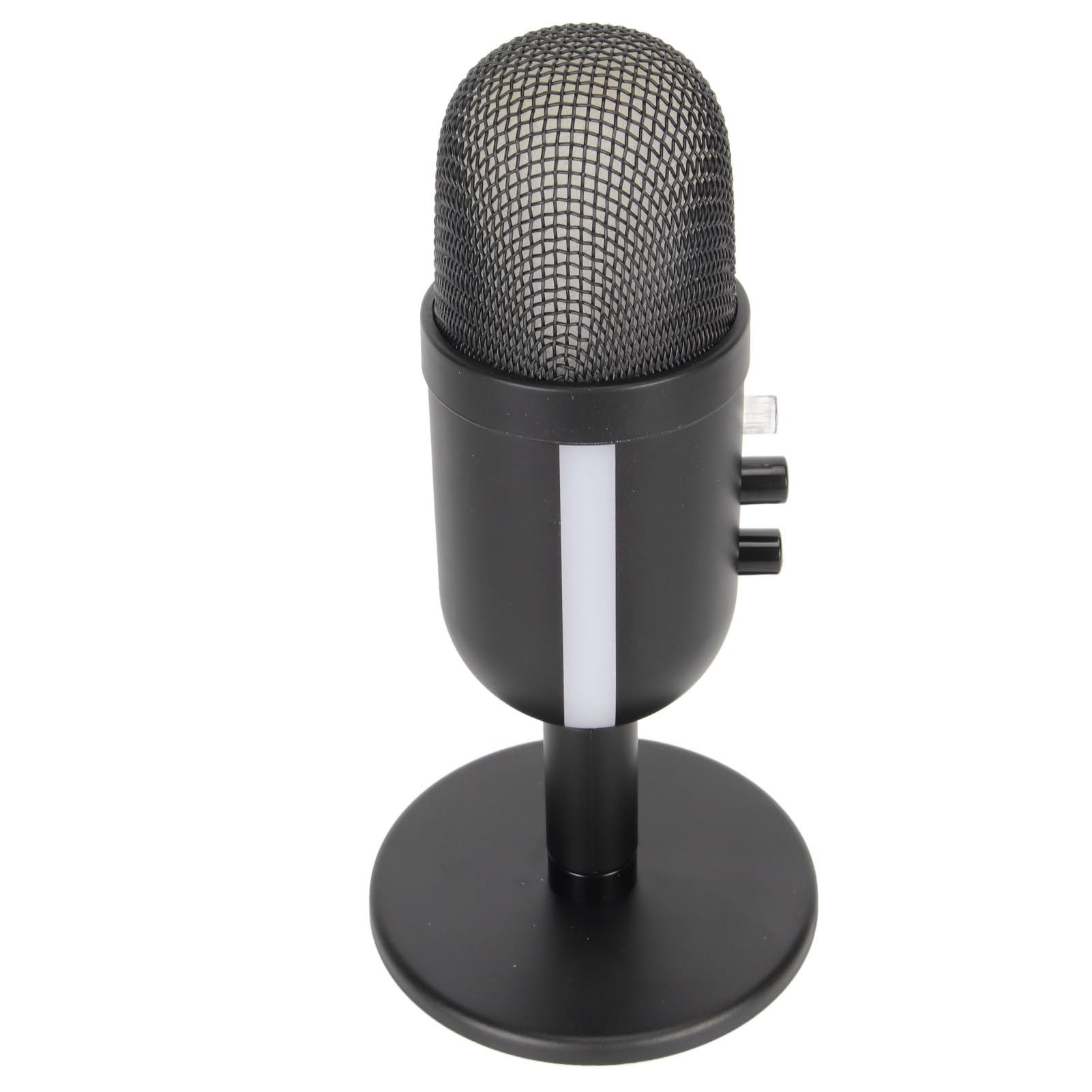 Microphone à Condensateur USB, Lumière RVB Plug and Play, Micro d'ordinateur, Suppression du Bruit, Contrôle du Gain sans Distorsion avec Traitement de Réverbération pour Les Jeux