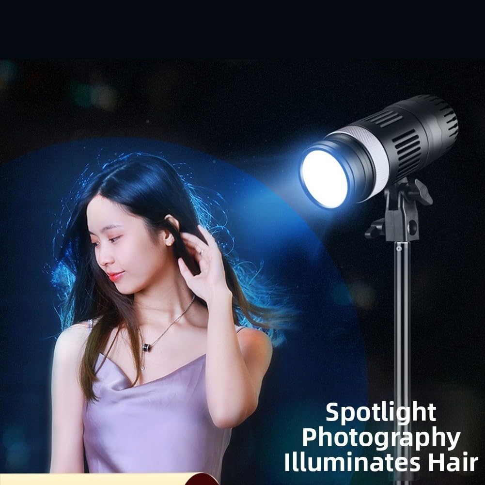 Luce LED per foto bicolore, 3200 K-5600 K, ritratto per illuminazione LED (A) | Telecomando incluso, modalità di colore RGB, controllo wireless, ideale per riprese da soli, regolazione precisa