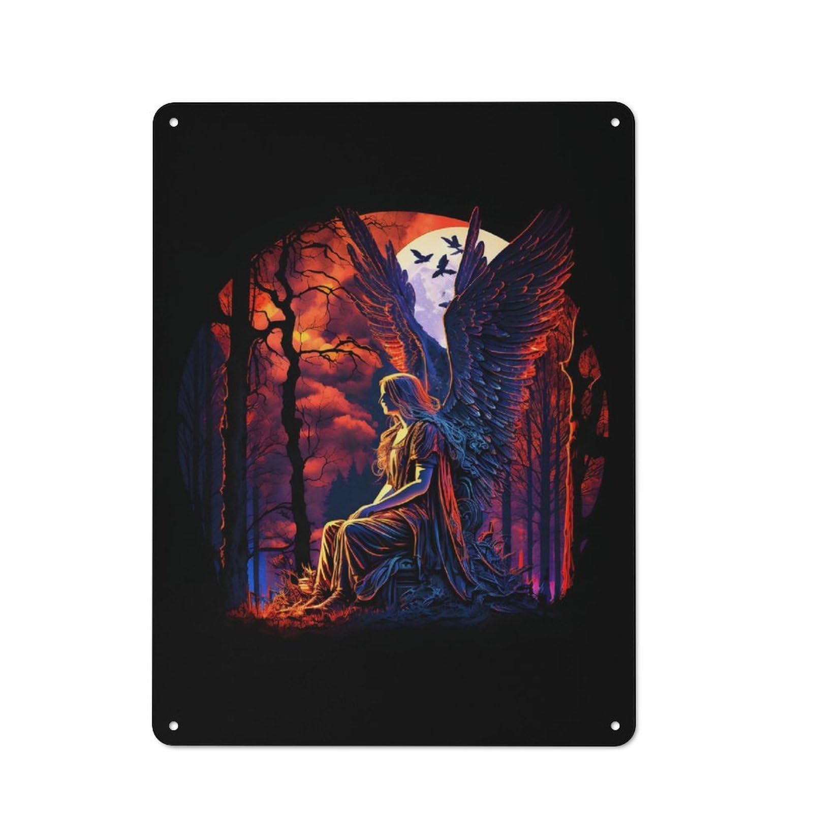 Junmoney Angel Retro Metal Sign 40X30cm Featuring For Bar Or Restaurant, For Bar Decor Enthusiasts