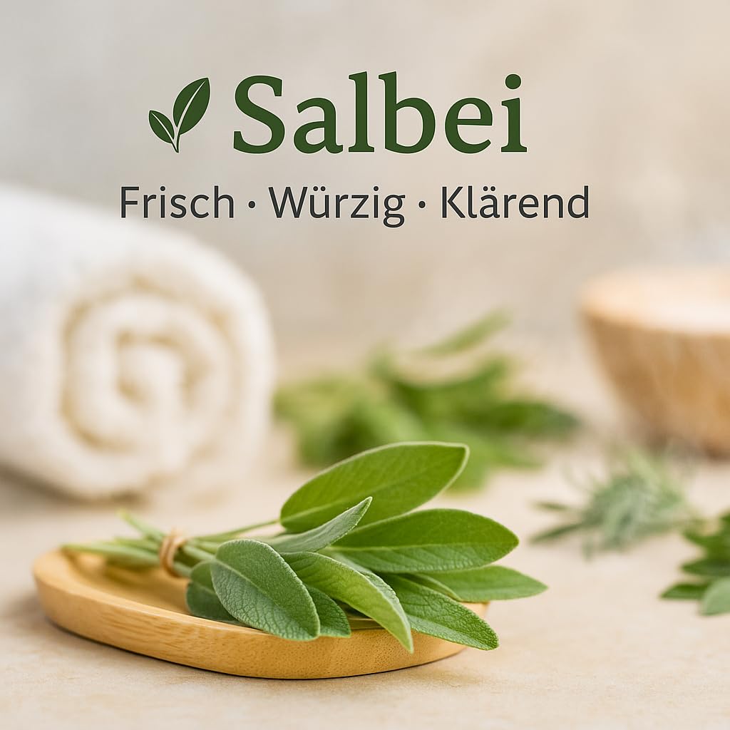 Dufte Momente Saunaaufguss-Konzentrat Salbei – 3 Liter – klar & ausgleichend – konzentriert & ergiebig – zertifizierte Profi-Qualität – vegan & Made in Germany