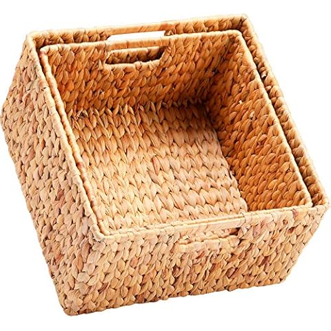 HOONEX Water Hyacinth Storage Baskets Cover