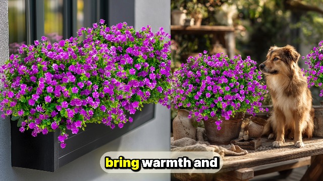 Artificial Flowers for Outdoors UV Resistant - 12 PCS Bundles Faux