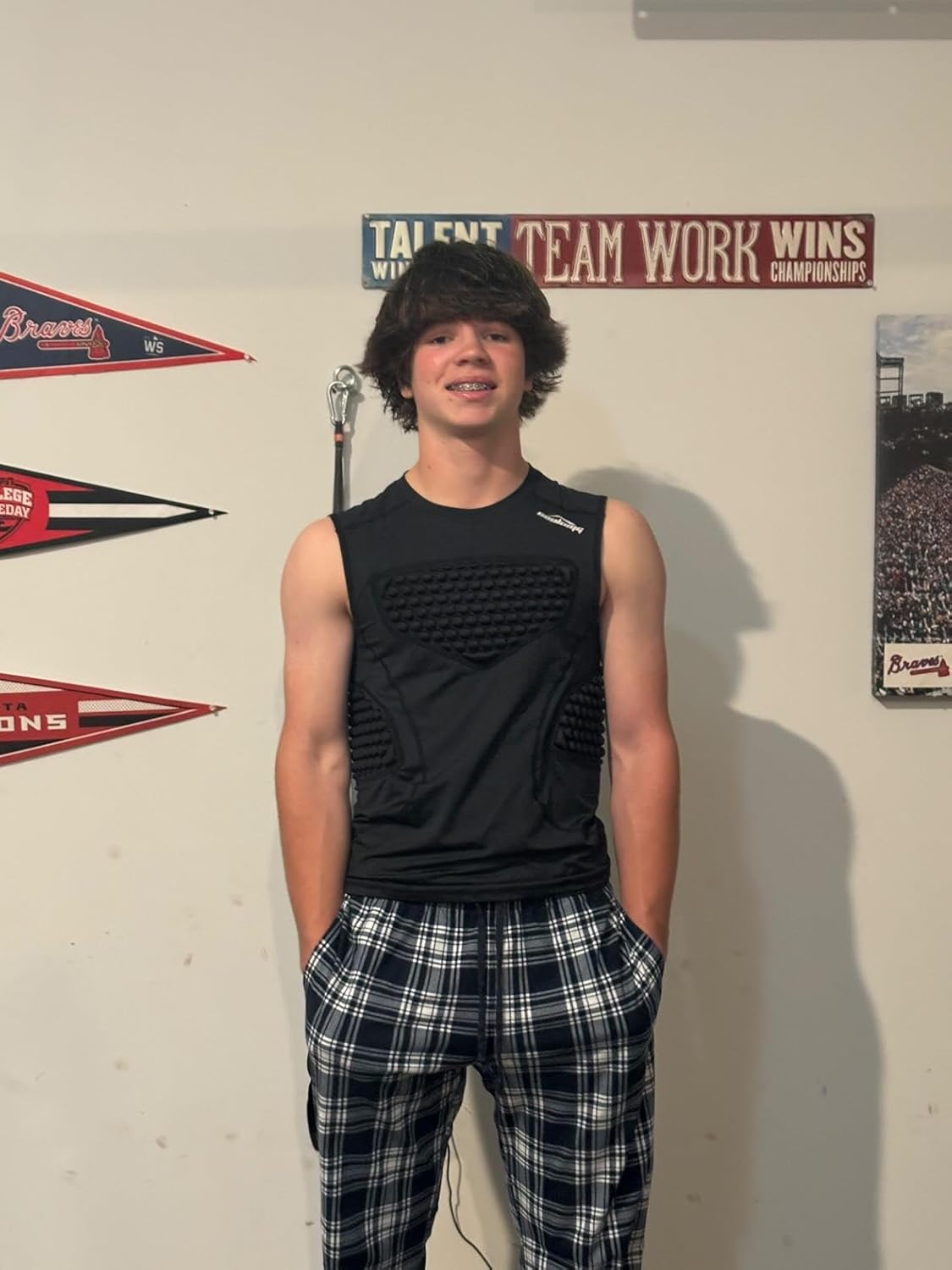 COOLOMG Mens Baseball Chest Rib Protector Adult Football Padded Compression Shirt Heart Sternum Guard - Image 6