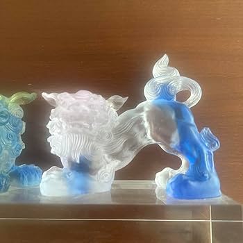 シーサー　置き物　ガラス　新品・未使用【匿名配送】 楽天市場】沖縄土産 シーサー 置物 ミニ 玄関 ペア ガラス