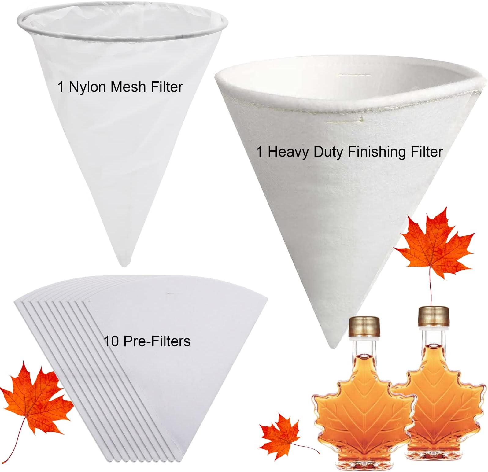 Wimdoyily Maple Syrup Filter Set, 12 Pcs 1 Qt Reusable