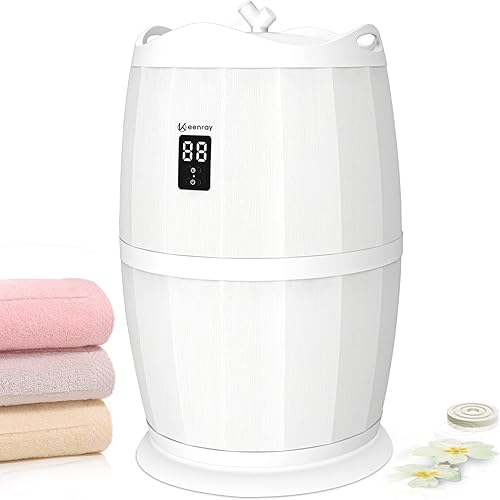 Keenray Calentador de toallas, calentador de toallas para baño, 4 ajustes de temporizador, se adapta a hasta dos toallas de gran tamaño de 40 x 70