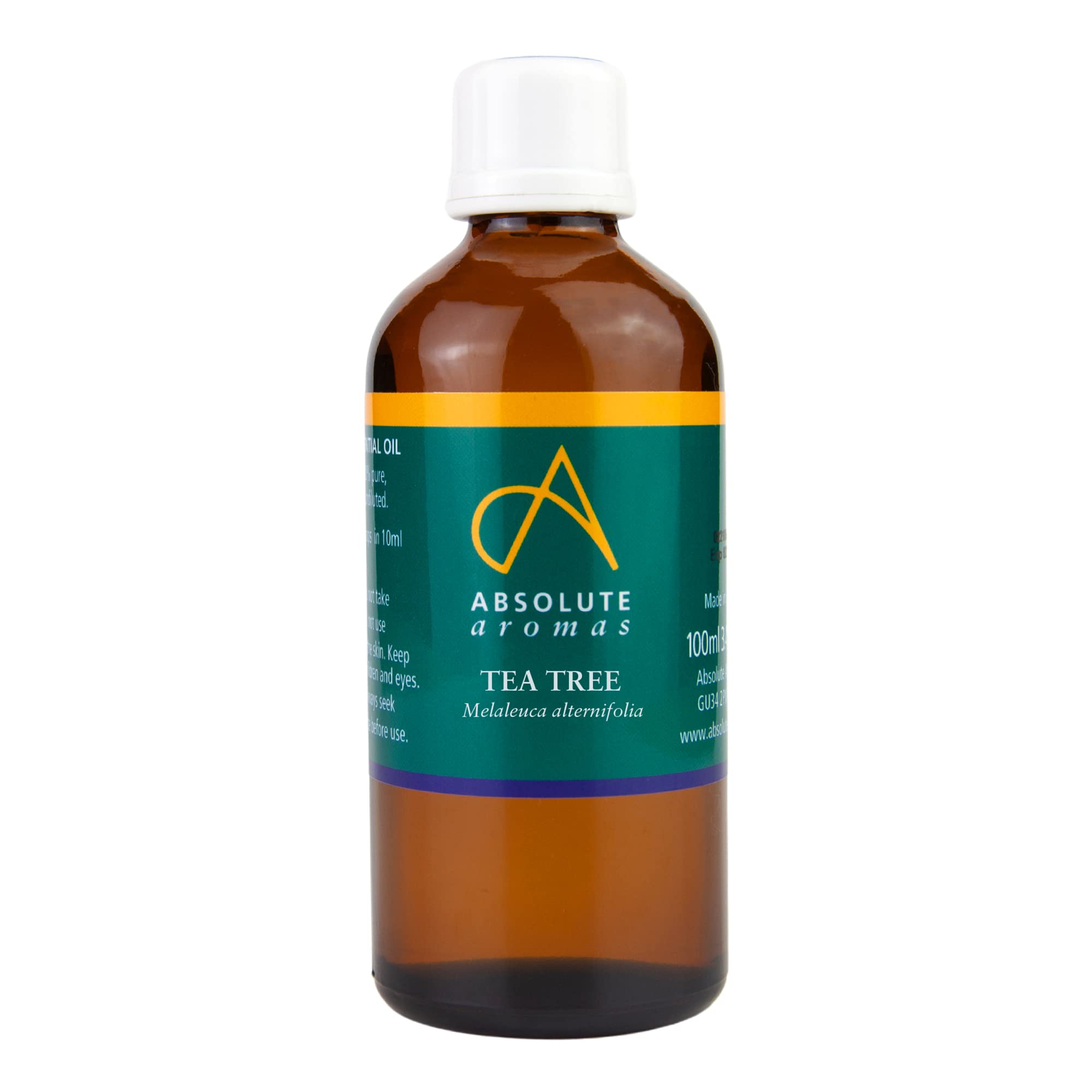 Absolute Aromas | Tea Tree Essential Oil - Pure, Natural, Undiluted, Cruelty Free and Vegan – for Aromatherapy, Diffusers and Face, Hair, Skin and Nail Care, 100ml