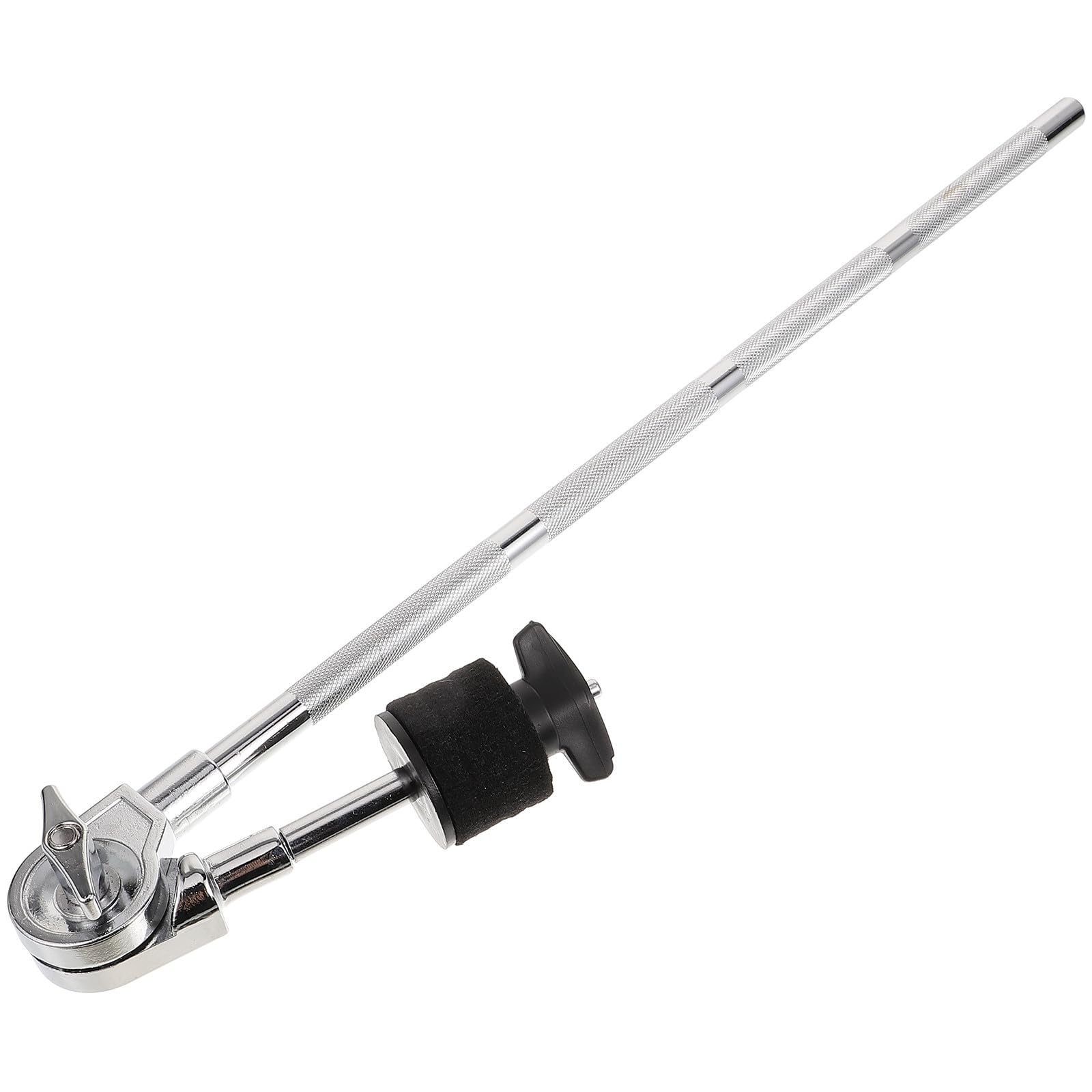 Beckenarm Klemme mit Verstellbarem Auslegerarm aus Metall und Filz für Stabiles Schlagzeugzubehör als Erweiterung für Drum Bausatz und Beckenständer