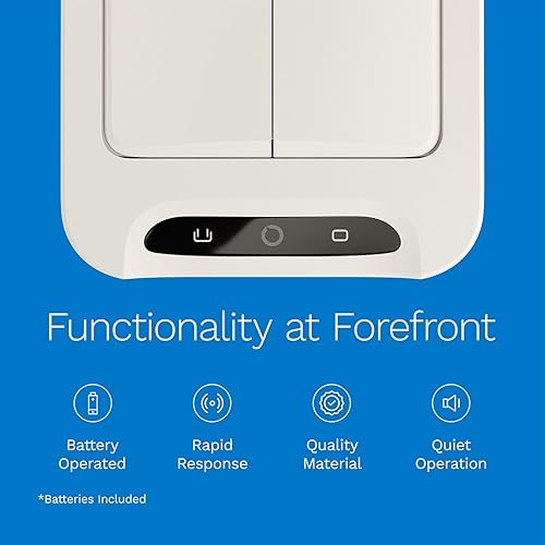 Miniatura 4 de hOmeLabs Bote de basura con sensor sin contacto de 2.4 galones, tapa de mariposa retráctil automática, baterías incluidas, ahorro de espacio, fácil