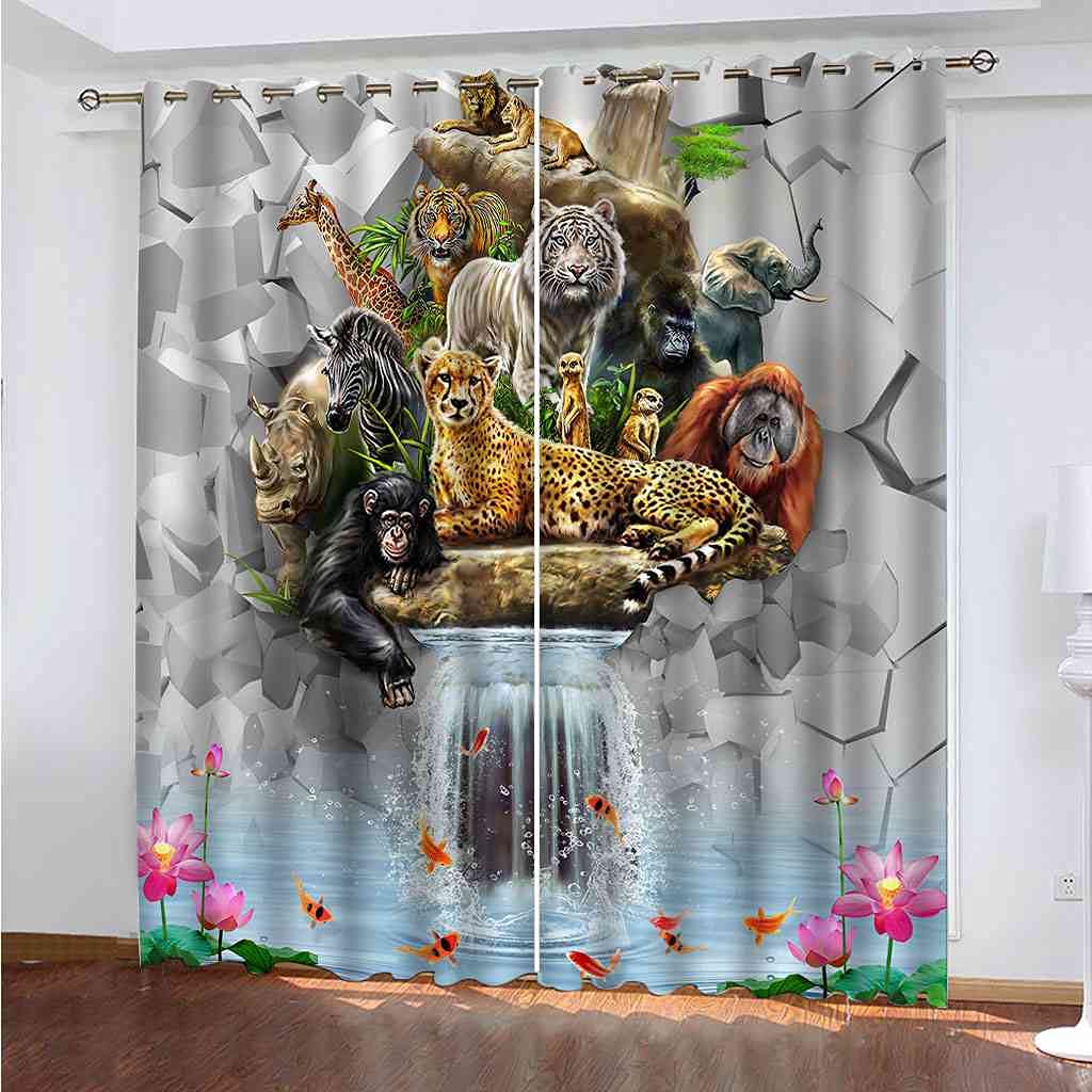 3Ｄヒョウカーテン 3Dヒョウカーテン 3Dヒョウカーテン 【公式通販】