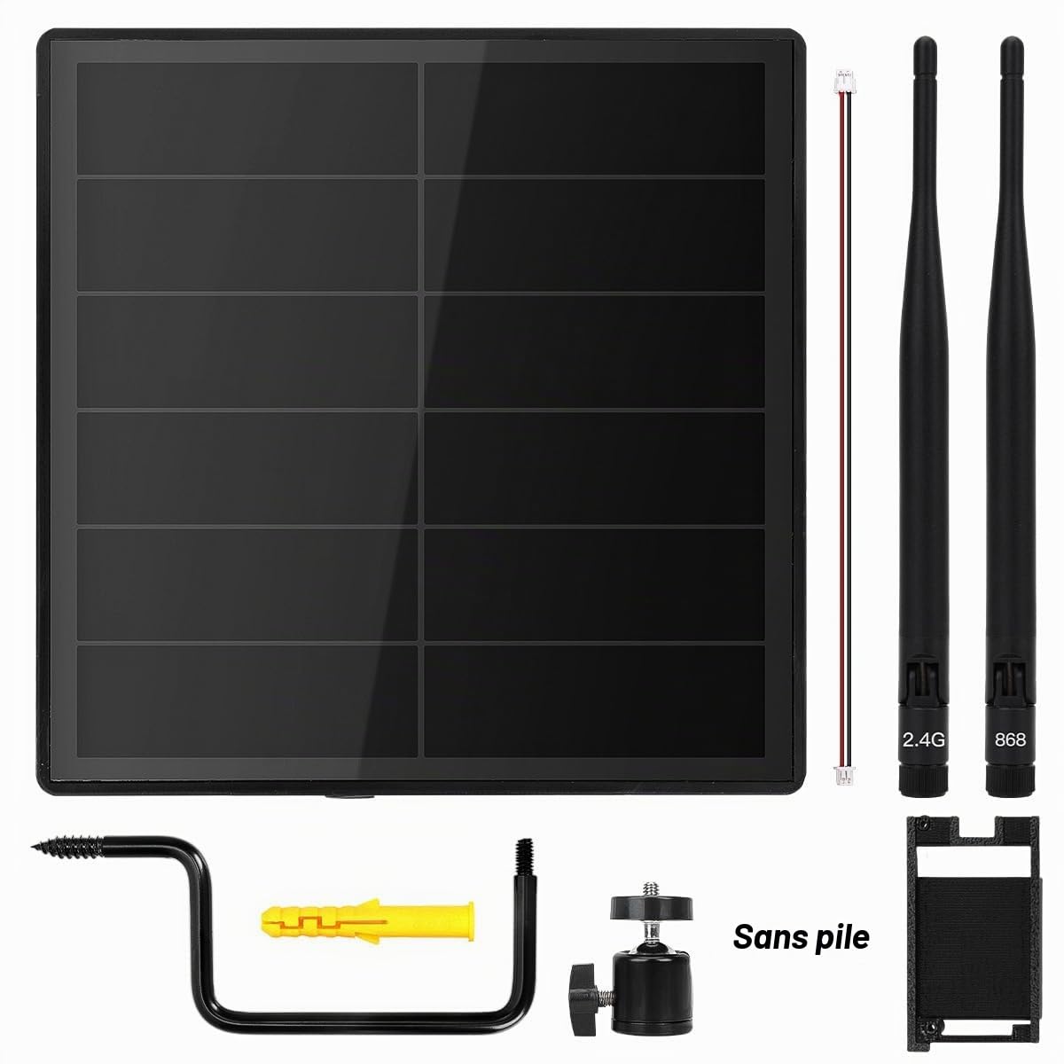 Système de panneau solaire D5-2A 5 W pour module LoRa Rak4631 pour modules LoRa DIY Meshtastic Meshcore LoRa Node Kits avec antenne BLE 868 MHz et 2,4 g