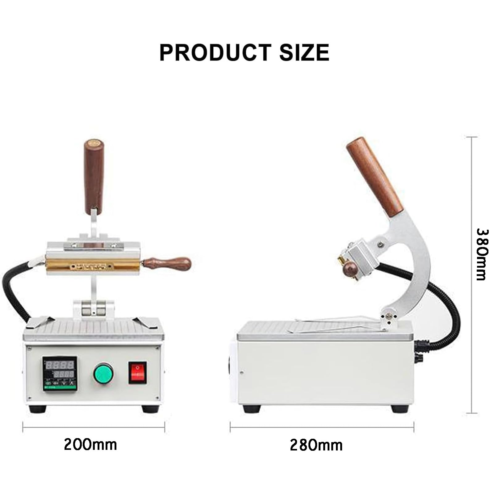 Máquina de estampado en caliente para cuero, pantalla digital, troquel intercambiable, herramienta de grabado antigua, uso de escritorio, ideal para manualidades y personalización