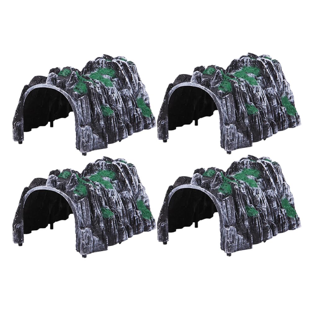 TOYANDONA 4pcs Model Railway Scenery Funny Tunnels for Boys and Girls DIY Train Tunnel Kit