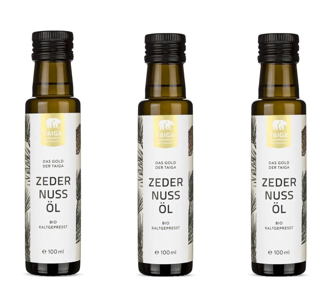 TAIGA Naturkost - Frisch, kaltgepresstes Zedernussöl - 3x100ml