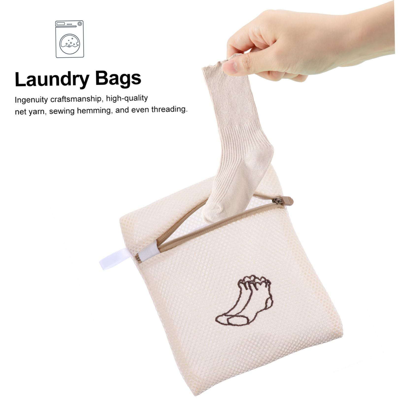 Ciieeo 15stücke Waschbeutel Für Socken Und Bhs Robuste Netz-waschbeutel Für Wäsche Beige Für Zuhause Oder Reisen Schützend Und Langlebig