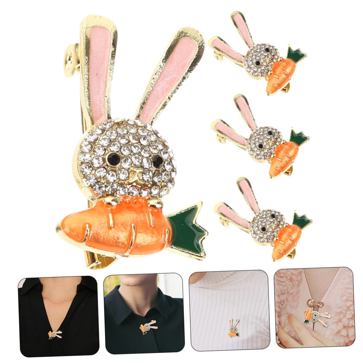 16pezzi Spille Forma Di Coniglio Per Donna Spille Decorative Per Cappello e Giacca Accessori Creativi Per Abbigliamento e Zaino