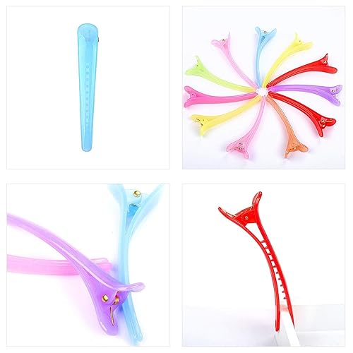 Miniatura 2 de UPINS 30 pinzas para el pelo con pico de pato colorido, clip de cocodrilo para mujeres y niñas, corte de peinado