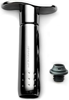 Le Creuset Wine Pump and 3 Stoppers, Black Nickel