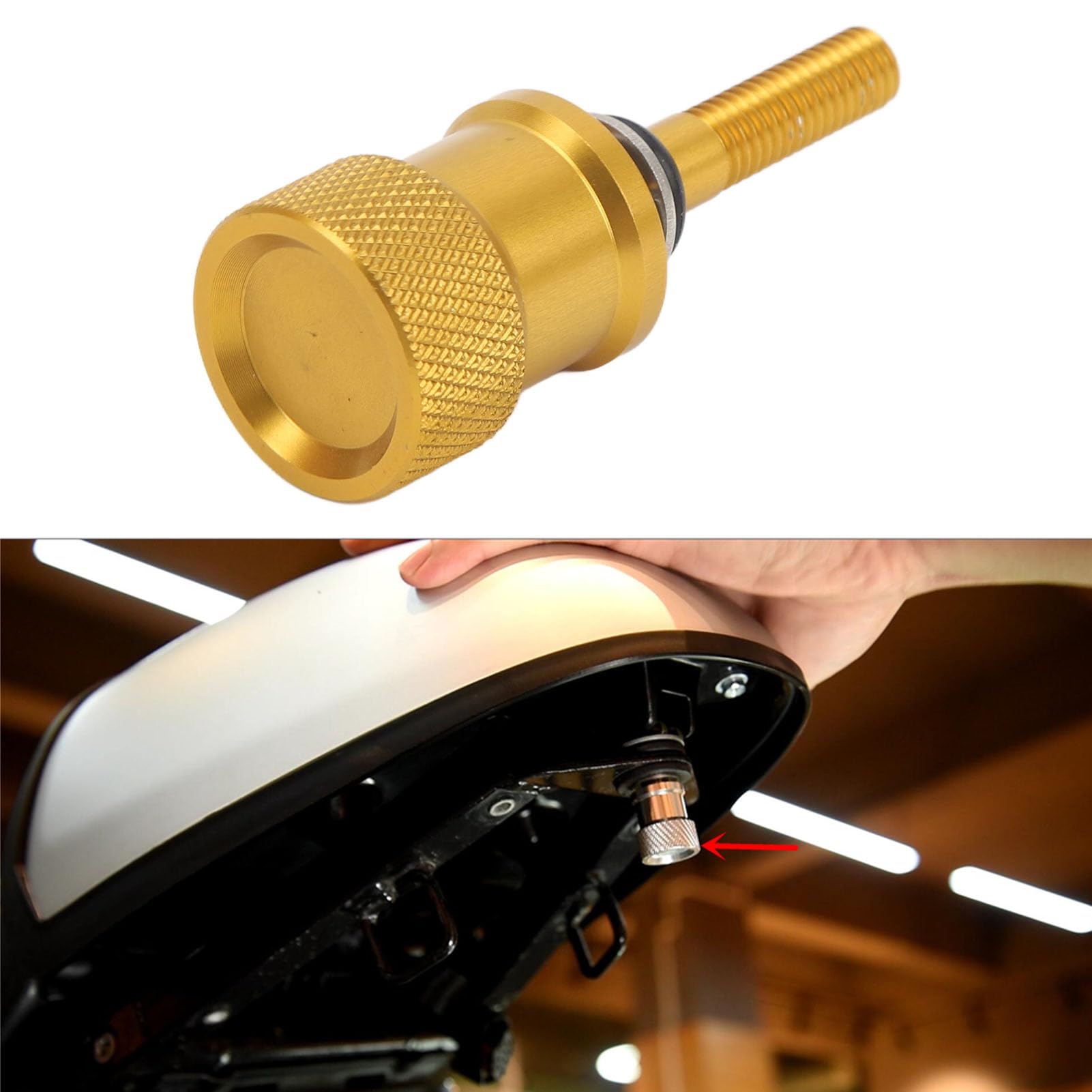 Vis De Selle En Alliage Aluminium Pour BMW R Nine T (2014 Et Plus) - Renfort Sécurité Et Décoration, Noir/rouge/bleu