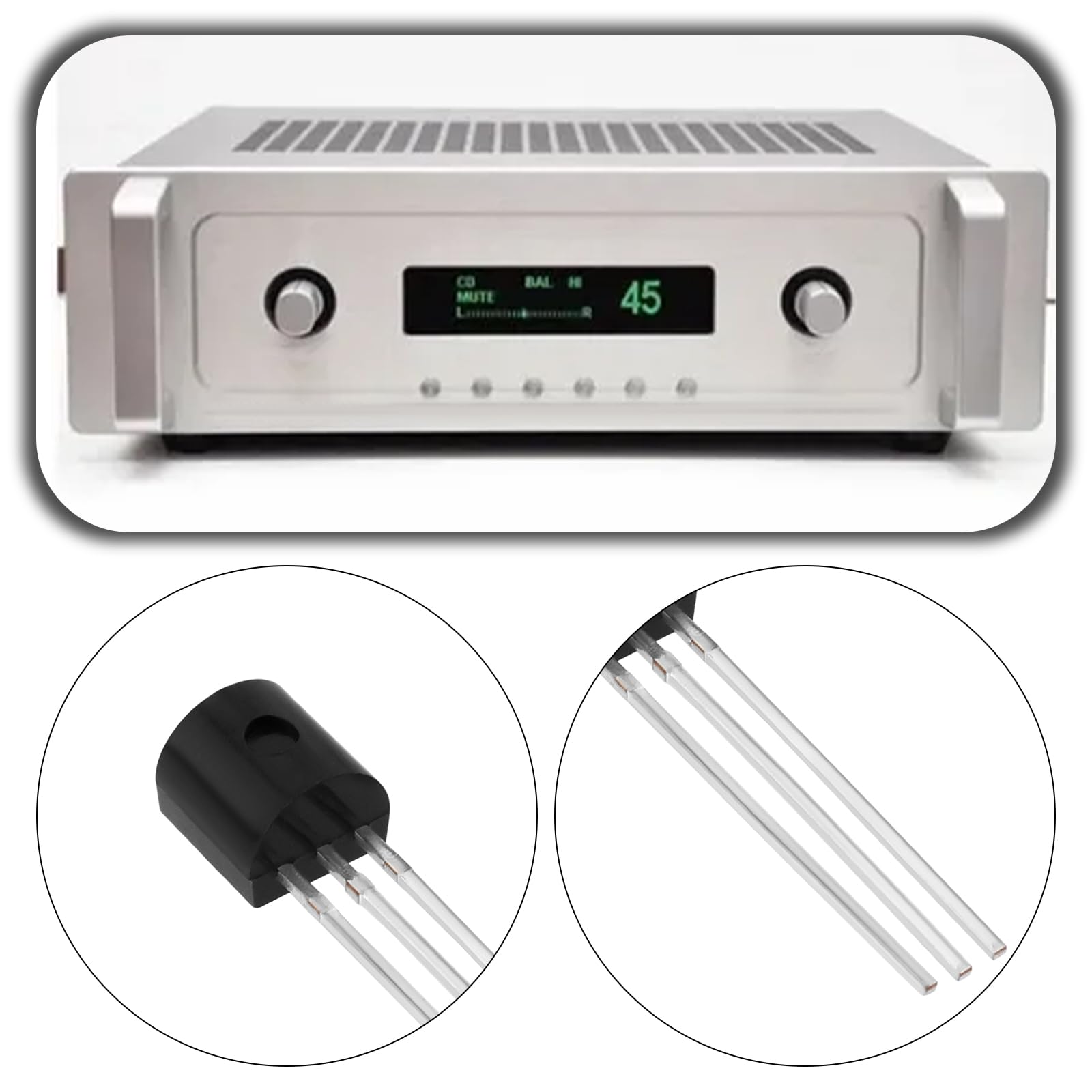 Create idea 20 Pezzi Transistor A Effetto Di Campo A Giunzione 3 Pin N-channel Transistor Audio A Basso Rumore A Inserimento Diretto 2SK170GR 40 V 15 MA Per Amplificatore Audio