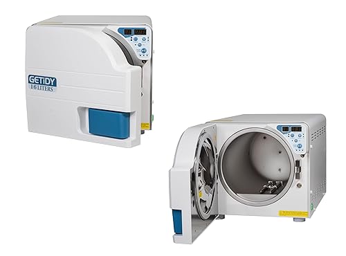 Getidy 16L 1200W Autoclave esterilizar 304 accesorios completos de acero inoxidable AC110V con pantalla LED digital Sistema de bloqueo de doble