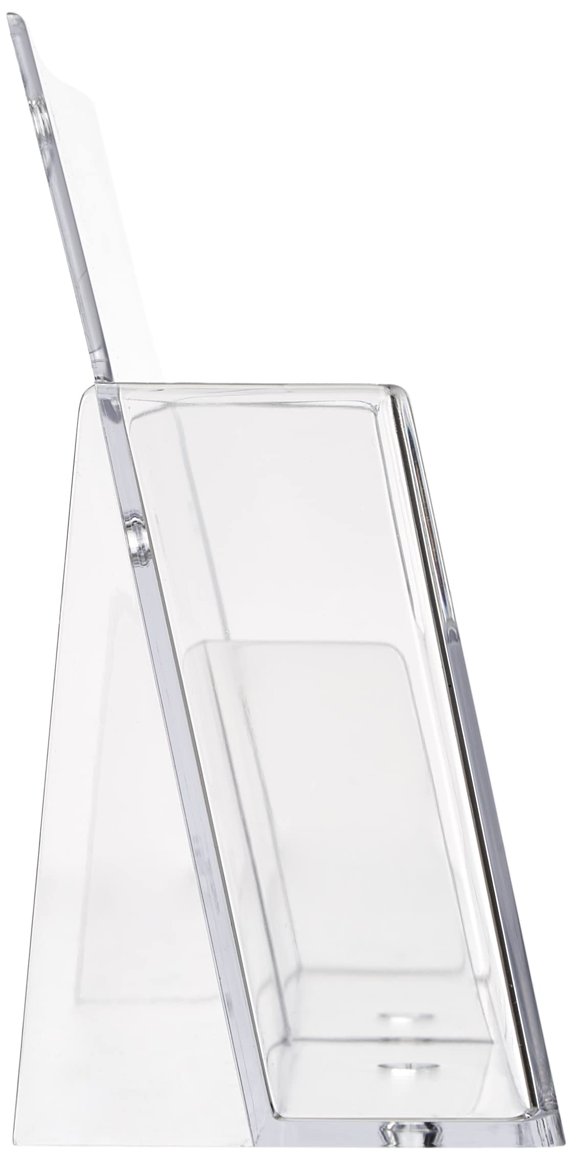 Taymar Soporte para folletos de mesa DIN A6 con 2 compartimentos, estable y transparente (montaje opcional en la pared)