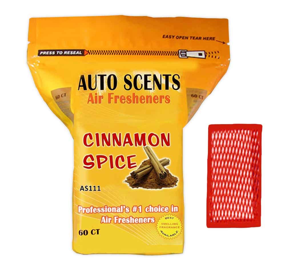 Professional Cinnamon Spice Scented Air Freshener Pads – Long-Lasting Odor Eliminators for Cars, Homes, RVs, Boats, Offices – Refresh Any Space (60 Pads)